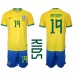 Maillot de foot Brésil Antony #19 Domicile vêtements enfant Monde 2022 Manches Courtes (+ pantalon court)